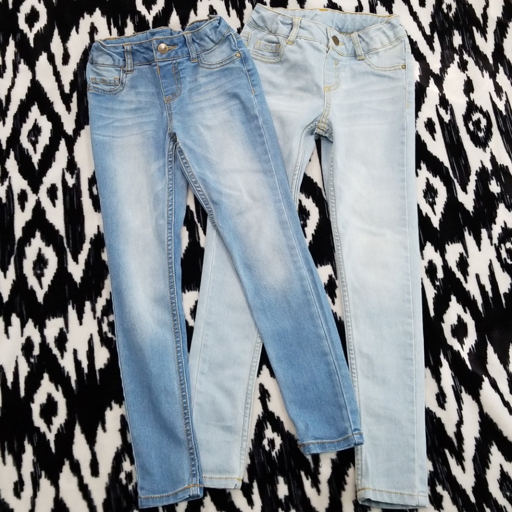Light wash denim jeggings duo
